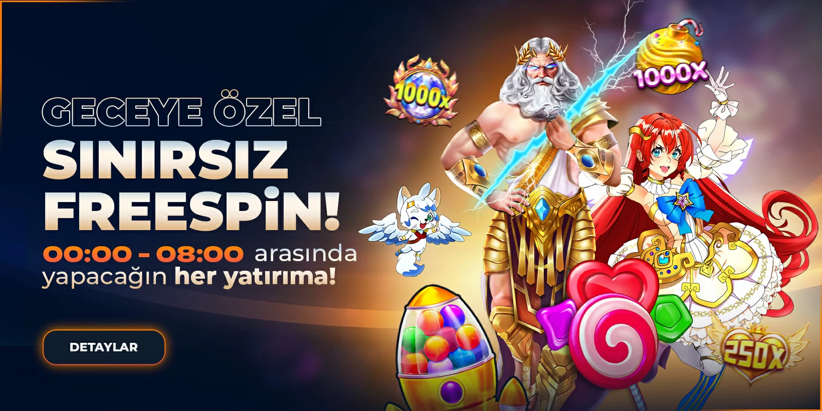 Geceye Özel Sınırsız Freespin