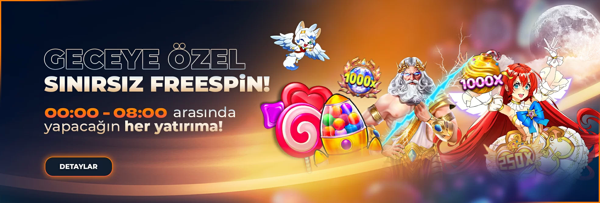 Geceye Özel Sınırsız Freespin